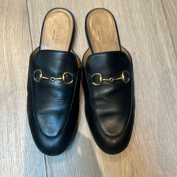 Gucci leatherr mules size 37.5 - Picture 1 of 12